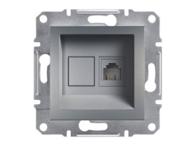 ASFORA Gniazdo telefoniczne 1xRJ11 stal EPH4100162 SCHNEIDER ELECTRIC