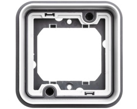 Berker W.1 Ramka pojedyncza do montażu podtynkowego IP55 szary 13283505