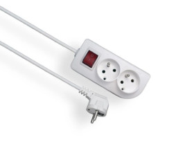 Przedłużacz z wyłącznikiem CLASSIC 2-gniazda z/u 4m /OMY 3x1/ PSN-204W