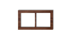 Deco Ramka Podwójna - Drewno (Orzech Amerykański) Orzech Amerykański Drd-2E