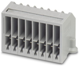 PCB connector, 8 pole, angled, gray, 3208694