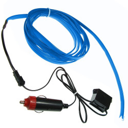 Pasek Neon samochodowy 5m niebie EL WIRE światłowód do wnętrza samochodu