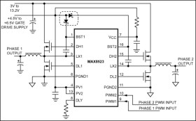 High-Speed, Dual-Phase Gate Driver for Multiphase, Step-Down Converters