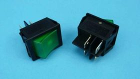 HS-2 250V/16A PODŚW.4-PIN GREEN PRZEŁ