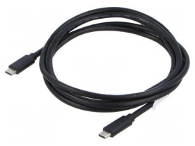 CA-CMCM32CU-0018BK Kabel USB 3.1 USB C wtyk z obu stron złocony 1,8m czarny