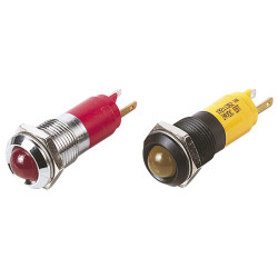 CML 19210251 10mm 12V Green LED Prominent Brass