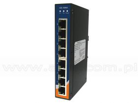 IES-1080A, Switch przemysłowy niezarządzalny, DIN, 8x 10/100 RJ-45, obudowa slim