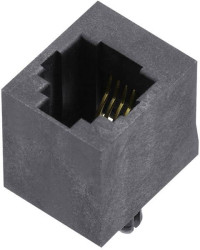 encitech RJJU-64-1407-E1V-088 złącze żeńskie do wbudowania pionowego RJ14 encitech RJJU-64-1407-E1V-088 3251-0024-08 złą
