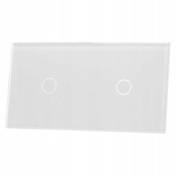 Livolo BIAŁY PANEL SZKLANY 1+1 7011-61