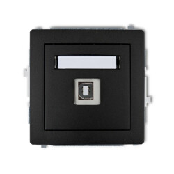 DECO Gniazdo pojedyncze USB-AB czarny mat 12DGUSB-3