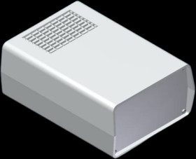 ABS enclosure, (L x W x H) 178 x 128 x 72 mm, light gray (RAL 9018), KL22.5