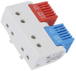 Thermostat, Form B (N/C) 15/5 °C, Form A (N/O) 35/25 °C, plastic, (W x H x D) 63 x 47 x 33 mm, light gray, 01163.0-02