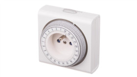 Programator Czasowy Mechaniczny, Dzienny 24H 15-Minutowy, Kompaktowy, Biały...