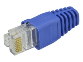 Gumowa osłonka wtyku RJ45 niebieska WORECZEK 100szt.