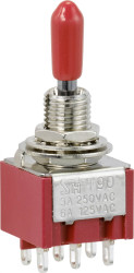 TRU COMPONENTS TC-9354000 Przełącznik kołyskowy, 2 x wł/wył/wł, 250 V/AC, 3 A, 1 szt.