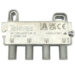 Spliter rozgałeźnik 1/3 TELEVES Do DVB-T/DVB-C TELEVES 591603