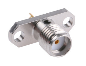 Złącze koncentryczne Montaż na kołnierzu Żeński 50Ω typ złącza Złącze SMA 0 to 18GHz Lutowane