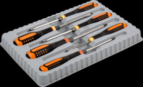 Screwdriver kit, different sizes, Phillips/slotted, BE-9881TB