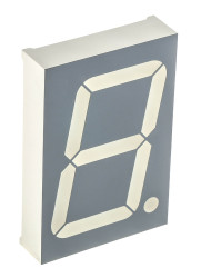 Wyświetlacz diodowy LED 7-segmentowy ze wspólną anodą 310 mcd RH DP, Czerwony 44.5mm Kingbright 630 nm