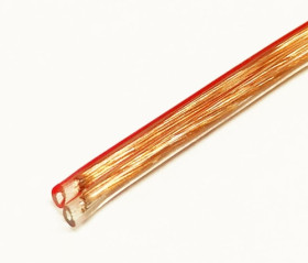 SMYp 2x1 przewód głośnikowy płaski transparent