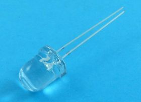 LED 10mm WHITE CLEAR 6cd