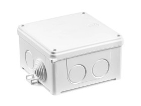 Puszka naścienna N110x110 118x118x68 mm z dławnicami bezhalogenowa samogasnąca UV IP55 biała 35130206 SIMET