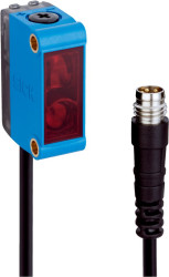 Czujniki fotoelektryczne Tłumienie tła Prostokątny SICK PNP zakres 25.0 mm Widoczny czerwony