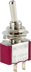 TRU COMPONENTS TC-12813684 Przełącznik dźwigienkowy, 1 x wł/wył, 125 V/AC, 250 V/AC, 6 A, 1 szt.