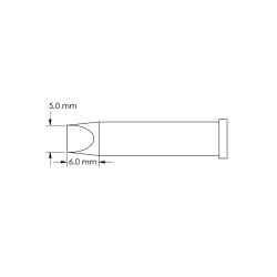 Grot lutowniczy ołówkowy Metcal do Lutownica Dłuto 5.0 x 6 mm GT6