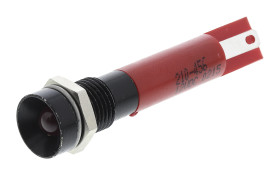 Lampka kontrolna do montażu panelowego 12V dc, czerwona 8mm Dioda LED migająca Końcówka lutownicza RS PRO