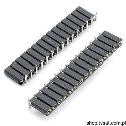 BL7-15Z 15 Pin Socket Angle Gold THT FISCHERELE