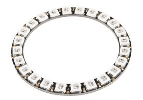 Ring with 24 RGB WS2812 LEDs and integrated driver