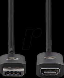 CCGP37108BK02 DisplayPort adapter, DP male to HDMI female