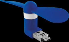 211041 USB 2-in-1 mini fan, blue