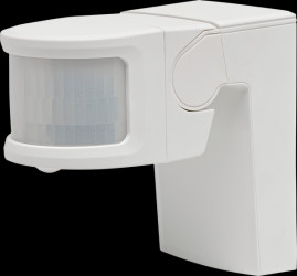 156737A0 Motion detector with switch actuator, outdoor use, white