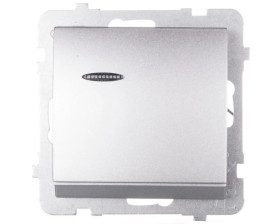 AS Łącznik hotelowy z podświetleniem srebro ŁP-15GS/m/18