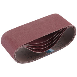 Draper 09237 Cloth Sanding Belt, 75 x 457mm, Assorted Grit (Pack of 5)