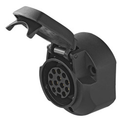 Gniazdo przyczepy samoch. 13 pin typ JAEGER plastikowe PVC czarne