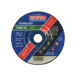 Faithfull FAI1006SDG Depressed Centre Stone Grinding Disc 100 x 6 x 16mm