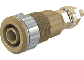 Gniazdo bananowe Żeński Połączenie lutowane typ Gniazdo bananowe Brązowy 32A Staubli rozmiar 4 mm