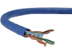 Kabel UTP kat.5e U/UTP 4x2x0,58 linka niebieska Telegärtner /100m/