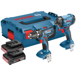 Bosch 0615990J8E Cordless Twin Pack 18V 2 x 3.0Ah Li-Ion