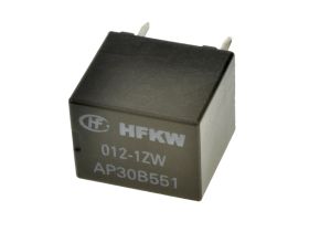 Przekaźnik; elektromagnetyczny samochodowy; HFKW-012-1ZW; 12V; DC; 1 styk przełączny; 20A; 14V DC; do druku (PCB); 0,6W; Hongfa;