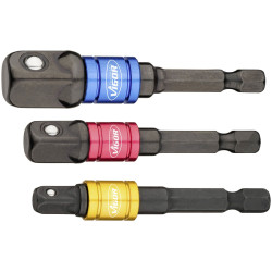 Vigor V7603/3 Bit Adapter Set 1/4&quot; Drive for Easy Use