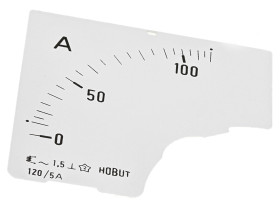 Podziałka miernika panelowego, 0/120A For 120/5A CT