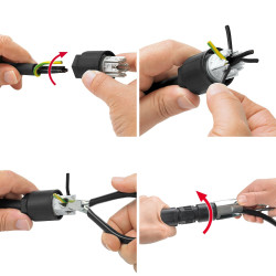 Wzmocnione złącze zasilania 5-pinowe Phoenix Contact 40A 690 V Męski