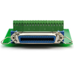 CZH-LABS 36-Pin 0.085&quot; Centronics Female Ribbon Connector Screw Terminal Block Breakout Board.