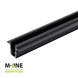 Szyna magnetyczna 1-faza podtynkowa 1m czarna M-LINE