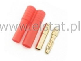 Wtyk i gniazdo GOLD - 4mm - zestaw z osłonką 80A