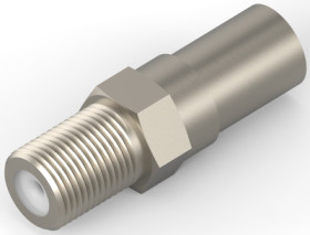 F jack 75 Ω, RG-6, crimp connection, straight, 5-1814826-3